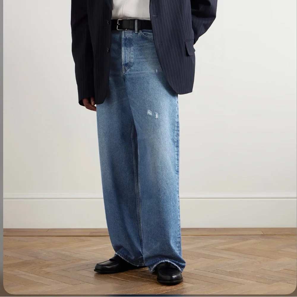 Acne Studios Relaxed Fit Unisex Jeans in Blue - Picture 3 of 4